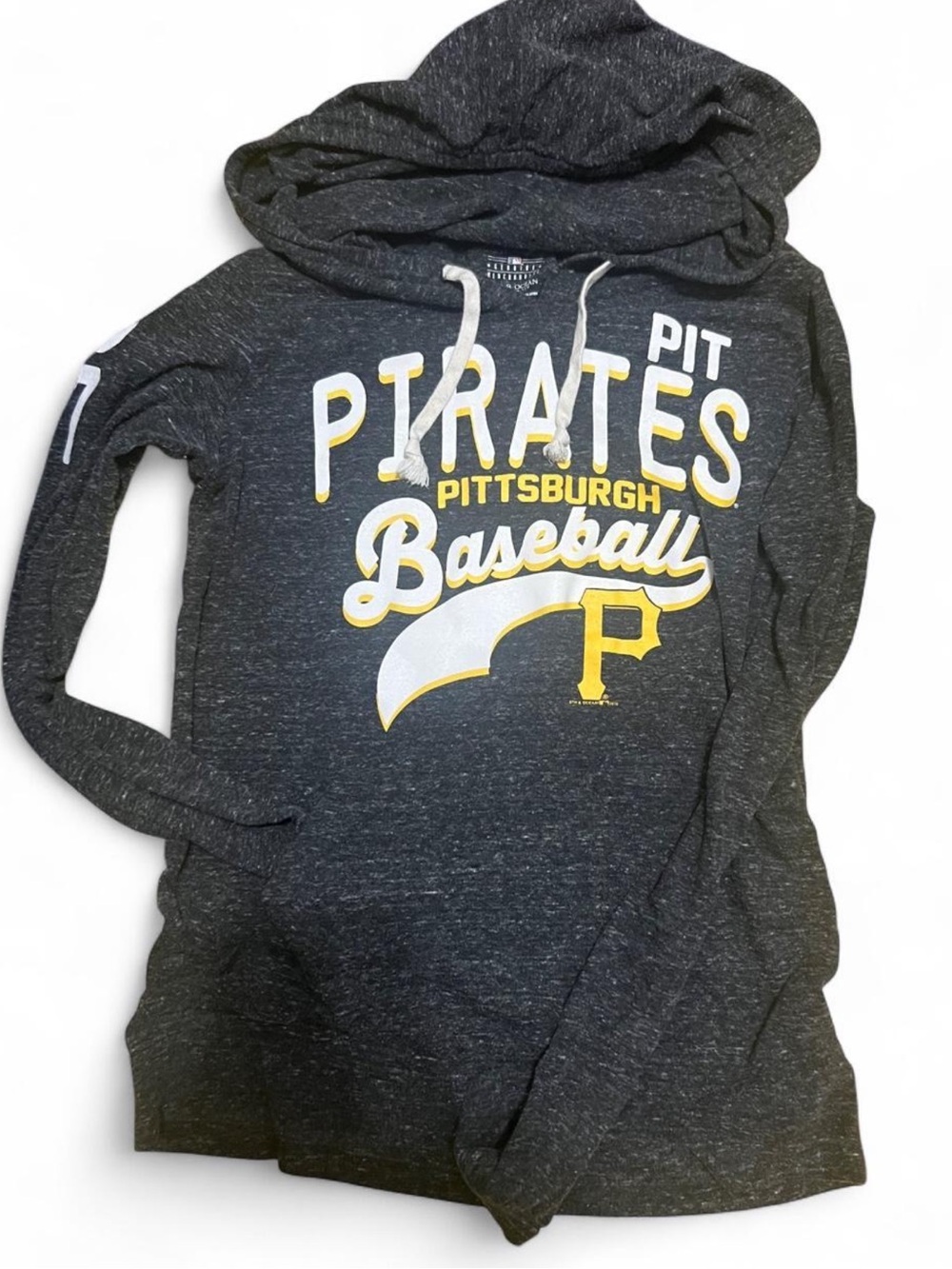 Pittsburgh Pirates Women’s Grey Pullover Light Weight Hoodie